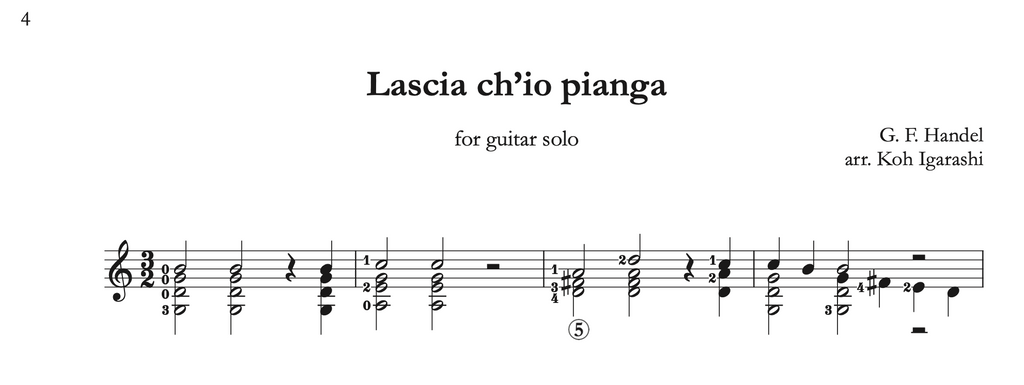 [PDF+Audio] Handel for guitar - Koh Igarashi Edition [TAB]