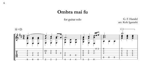 [PDF+Audio] Handel for guitar - Koh Igarashi Edition [TAB]