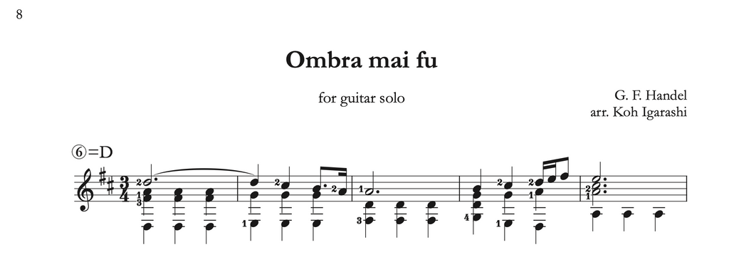 [PDF+Audio] Handel for guitar - Koh Igarashi Edition [TAB]
